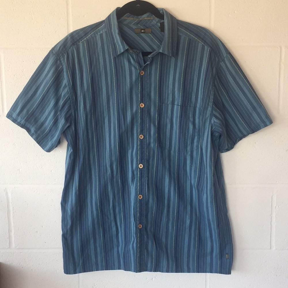 REI Striped Cotton/Bamboo Blend Short Sleeve